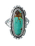 Native American Sterling Silver Turquoise Ring Size 7-1/2 AX130153